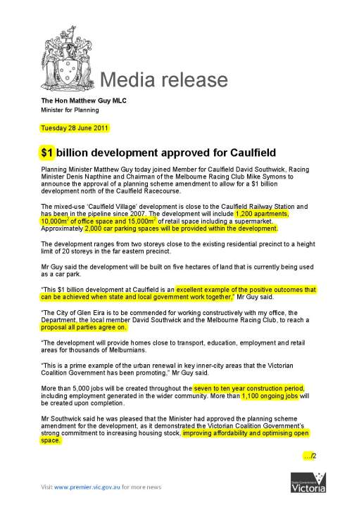 110628_Guy_-_1_billion_development_approved_for_Caulfield_Page_1