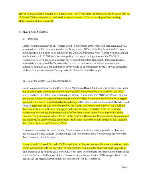 Pages from Trust Minutes 25 September 2008